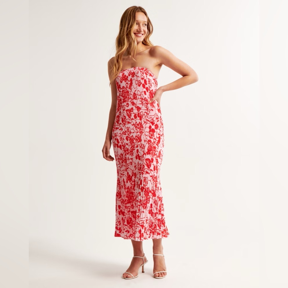 Abercrombie & Fitch Giselle Pleat Release Midi Dress